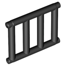 LEGO 62113 Black Bar 1 x 4 x 3 Grille with End Protrusions (210623)*